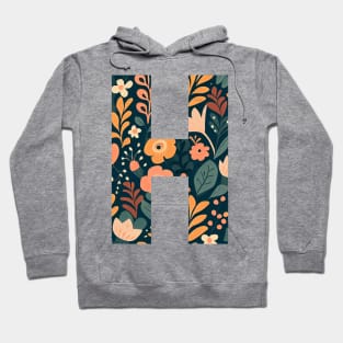 Whimsical Floral Letter H Hoodie